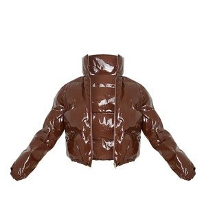 pretty little thing brown puffer jacket